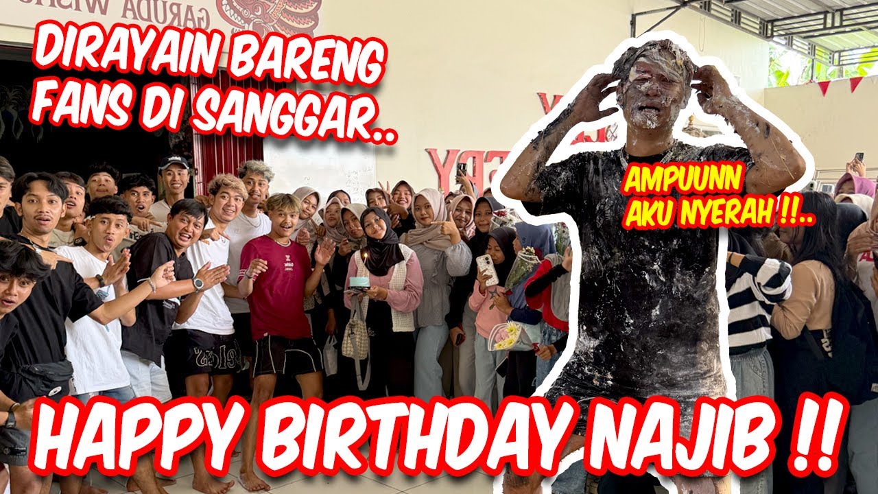 NAJIB KAGET DIRAYAIN FANS SEBANYAK INI !! Sanggar langsung heboh