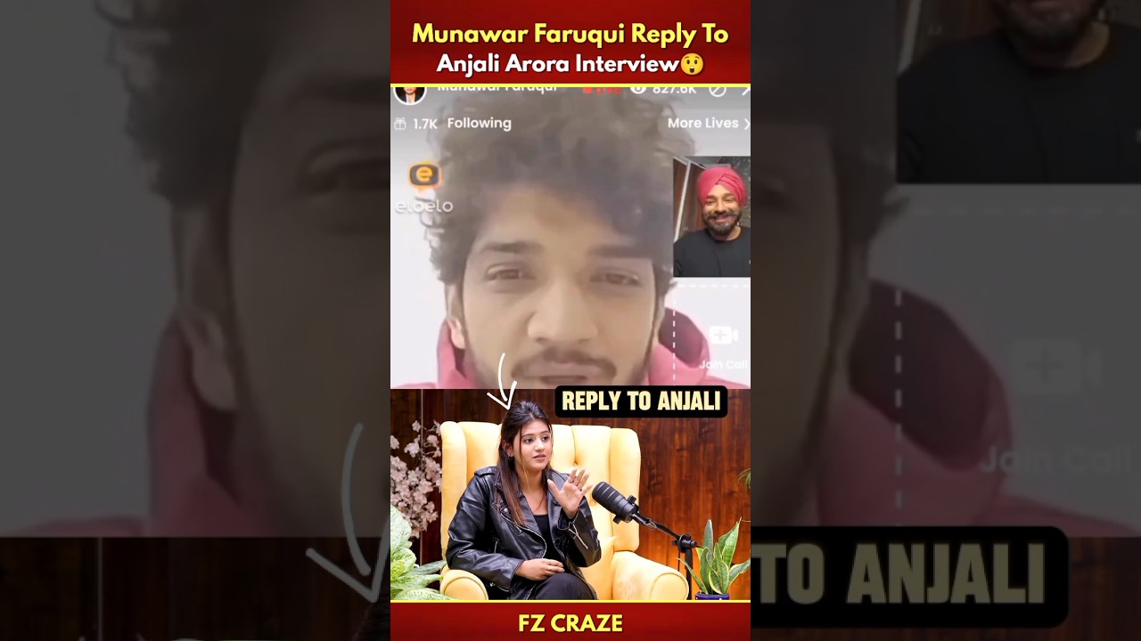 Munawar Faruqui Reply To Anjali Arora😲 | Munawar Faruqui Live 