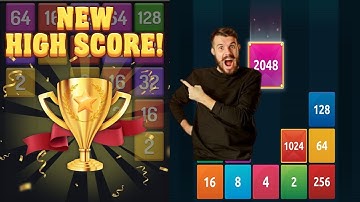 New High Score, 😎 2048 Merge Blocks 😎 | Challenge For All ,😎 2048 Merge Blocks - Drop the Number