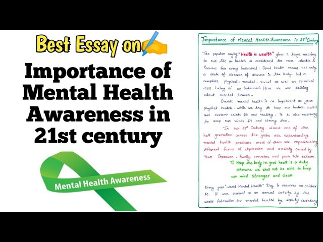 mental health issues essay brainly