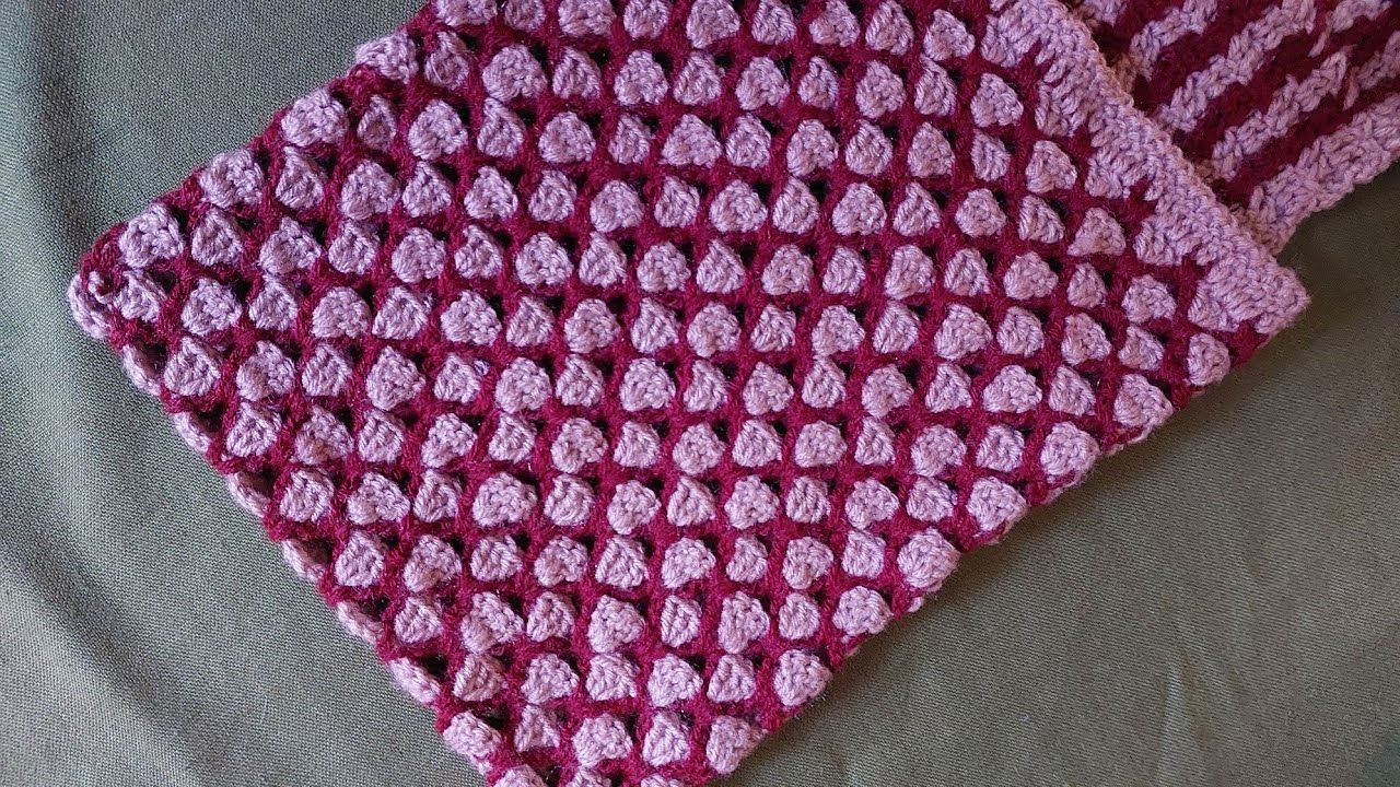 Very beautiful double colour crochet design 💫💫