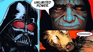 PALPATINE MELTS DARTH VADER'S BODY WITH UNLIMITED POWER(CANON) - Star Wars Comics Explained