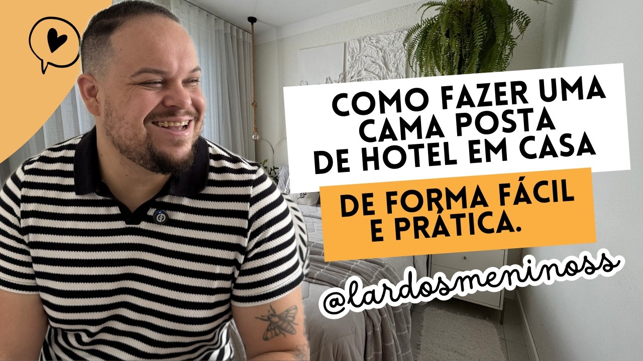 COMO REALIZEI UMA CAMA POSTA DE HOTEL EM CASA - De forma fácil, rápida e prática.