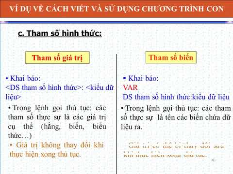 Video Tin 11 - Bài 18: VÍ DỤ VỀ CÁCH VIẾT VÀ SỬ DỤNG CHƯƠNG... - YouTube