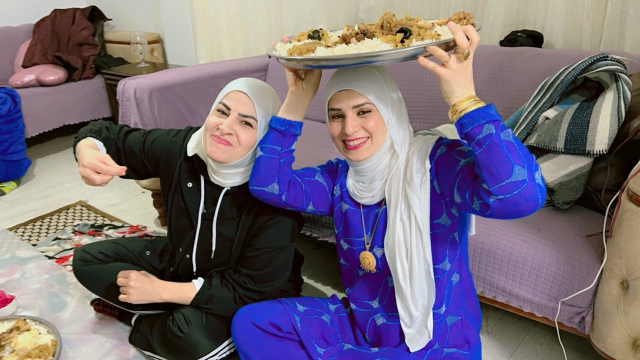 جمعت الحبايب في بيتي وقضينه احلى الاوقات 😘 سويت هبيط بموزت الغنم على طريقة أهلّ الأنبار