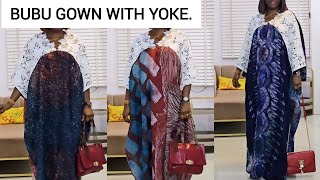 How to Cut and Sew a Simple V - NECK BUBU GOWN with YOKE - Beginners friendly Tutorial