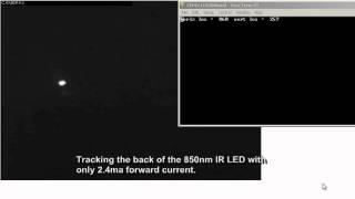 Coordinates of IR LED in video frame.