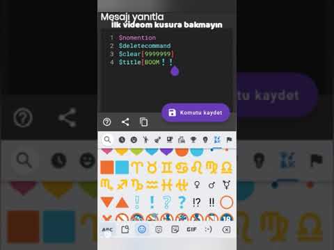 BDFD Nuke Kodu / İlk Videom / #bdfd #discord #bot