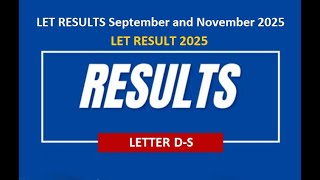 LPT exam result letter D-S 2025