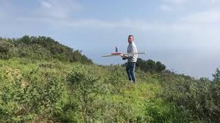 Slope soaring with home built foam board plane - Signal Hill, Cape Town 😃