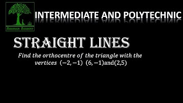 INTERMEDIATE FIRST YEAR STRAIGHT LINES