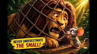 A Tiny Mouse Saved a Lion?! | The Lion and The Mouse | Kids Moral Story I Storyboxe