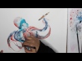 Octopus Animal Watercolor Tutorial Hyperlapse Video