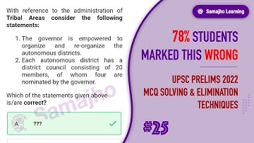 #25 | Tribal Areas Administration | Prelims 2022 Solving & Elimination Techniques by Rohit Dagar