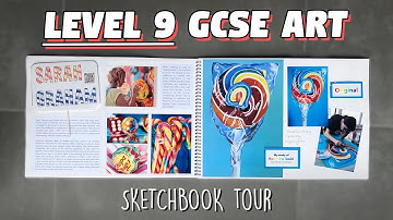 ART GCSE GRADE 9 (A**) SKETCHBOOK TOUR - (REALLY HELPFUL!)