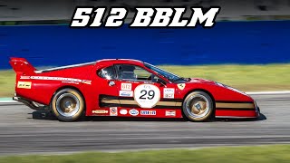 2x Ferrari 512 BBLM at Monza 2019 - fly-by's & accelerations - YouTube