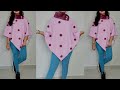 Very easy Poncho Sweater Cutting and Stitching/Woolen Poncho Sweater For Winter/DIY Stylish Poncho