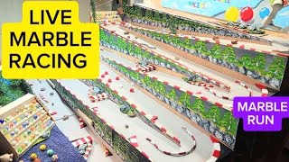 LIVE MARBLE RACE. MARBLE RUN. MARBULOUS MARBLE RACING is LIVE. FORMULA ONE. MARBLES. EXCITING RACES