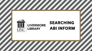 Searching ABI Inform