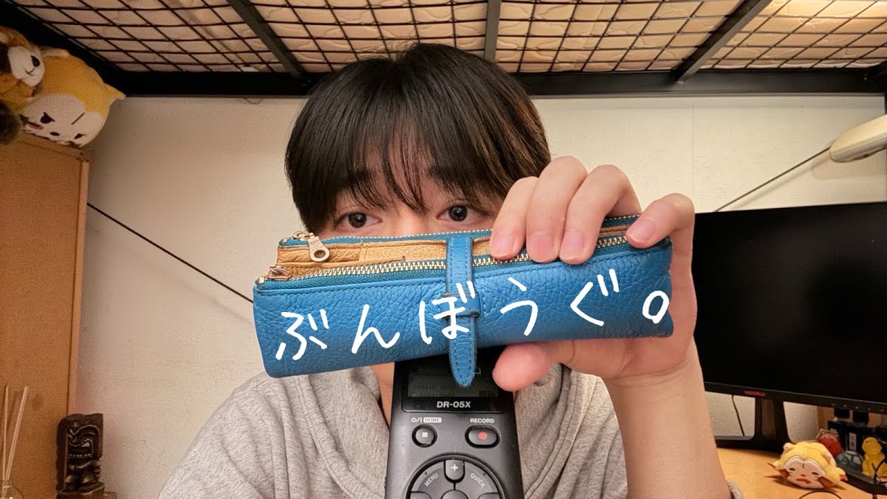 理系大学生【ASMR】大学で使ってる筆箱紹介。囁き雑談タッピングintroducing the pencil case used at university.대학에서 사용하는 필통을 소개합니다.