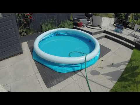 Bestway Fast Set Paradise Palms 15' x 33” Round Inflatable Pool Set with  Sprinkler - YouTube