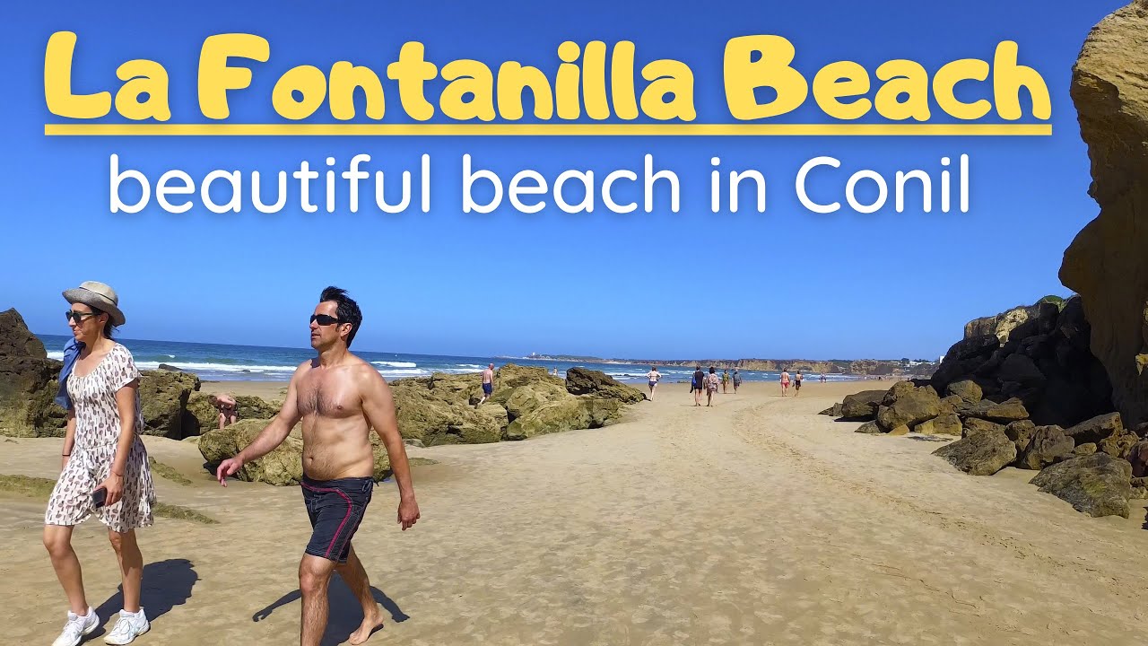 La Fontanilla Beach - Conil de la Frontera, Spain. 4K Walk tour 