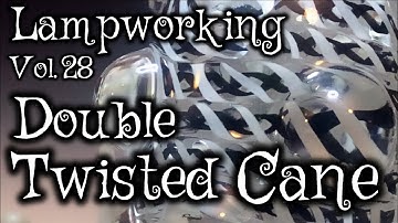 Lampworking / Flameworking with Black & White - Volume 28 - Double Twisted Cane - 104 demo