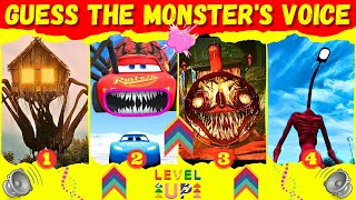 Guess the Monster's Voice Choo Choo Charles, Siren Head, Skibidi Toilet, Mcqueen Eater Coffin Dance