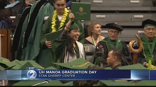 Undergraduates relieved to finally get degrees at UH Manoa ceremony