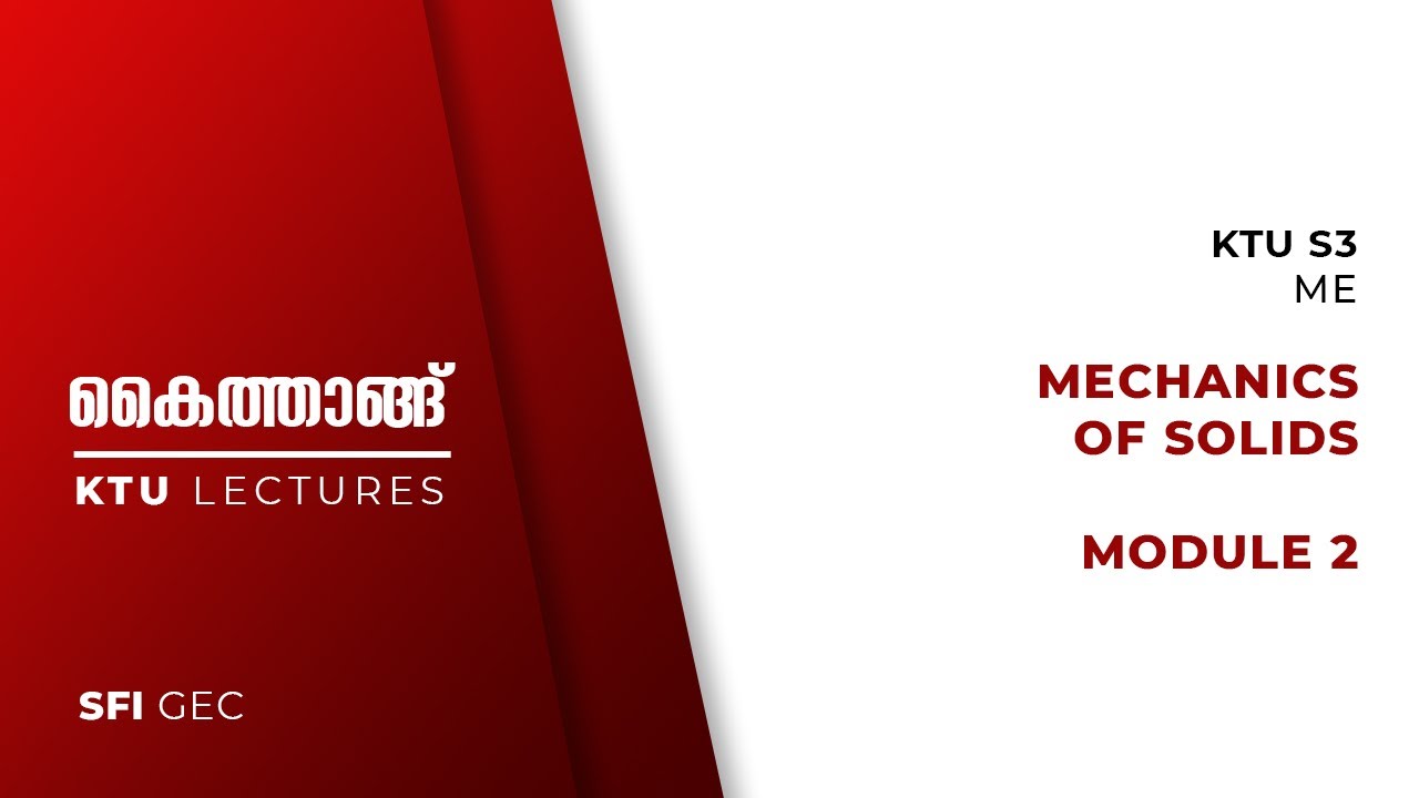 KTU S3 MECHANICAL MECHANICS OF SOLIDS MODULE 2 - YouTube