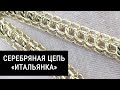 Цепочка Итальянка (Питон, Американка, Кардинал), изготовление из серебра