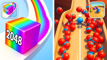 Jelly Run 2048 vs Marble Run Ultimate Race ASMR🚑🚒🚕Walkthrough Max Gameplay EP23