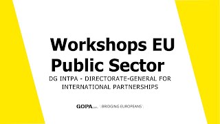 DG INTPA - Workshops EU Public Sector - 2023