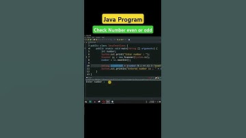 Java Program - Check number even or odd #shorts #javatutorial