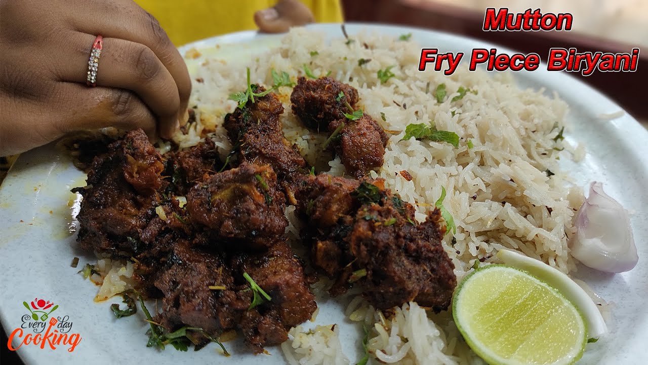 mutton fry piece biryani  // everyday cooking