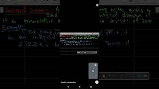 Definition of integral domain and some of its examples were shown (08.07.21)