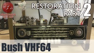 ラジオ・コンポ BUSH RADIO Bush VHF64 tube radio restoration - Part 2. Cleaning, cap