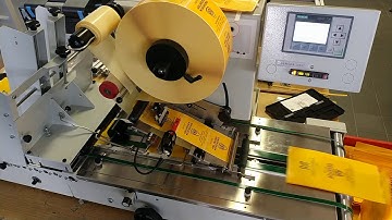 Labelling of large poly pouches with LAB510