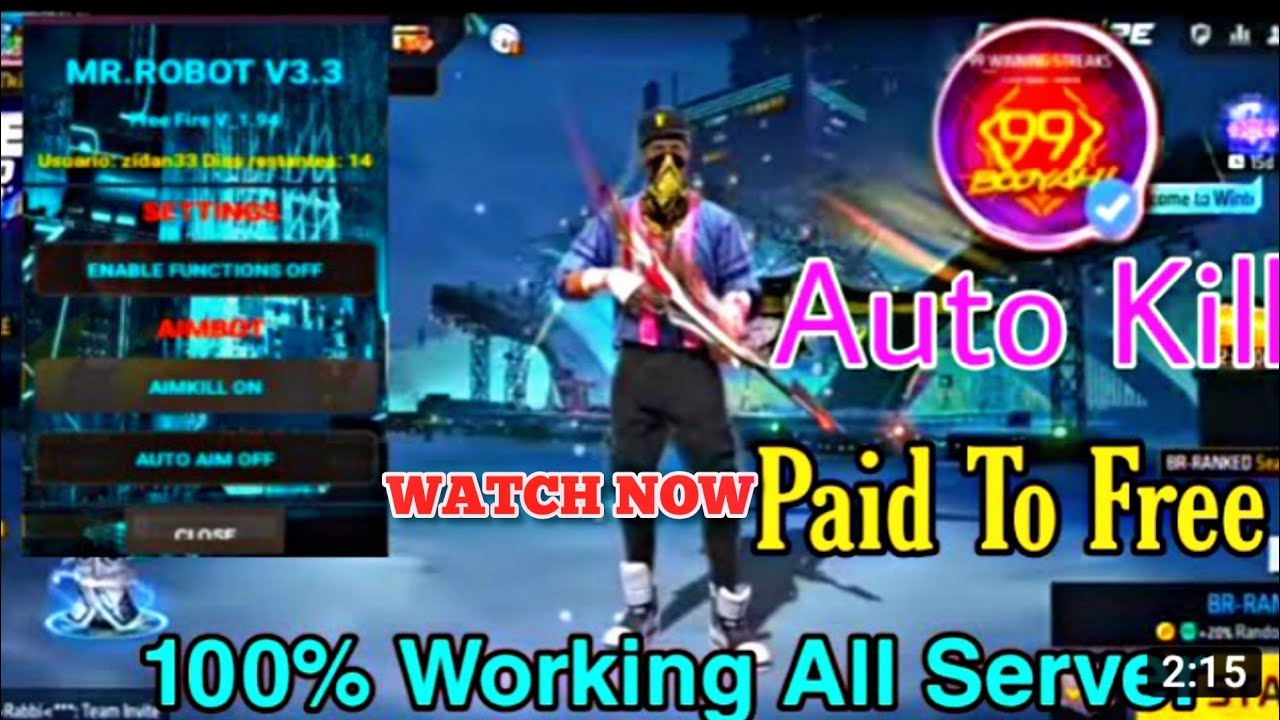 free fire mr robot cracked injector ob37 Fly auto kill auto aim free