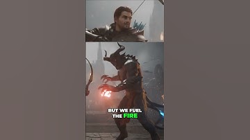 Epic Battle: Man Fights Demons with Bow and Arrow! #shorts