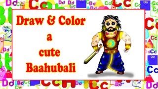 How To Draw & Color Cute Baahubali