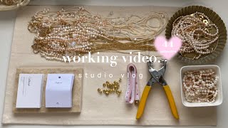 【作業用BGM】イベント出店前夜♡台紙にひたすらセッティング|studio vlog packing 【ASMR】working video.