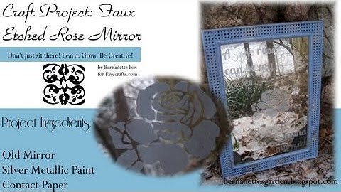 Make a Faux Etched Mirror for Home or Garden