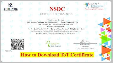 How to Download ToT Certificate issued by NSDC | TOT Certificate kaise nikale 2024 | Ajit iT