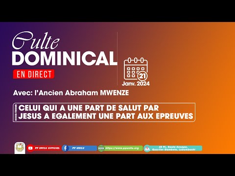 CELUI QUI A UNE PART DE SALUT PAR JESUS A EGALEMENT UNE PART AUX EPREUVES . DIMANCHE 21/01/2024.