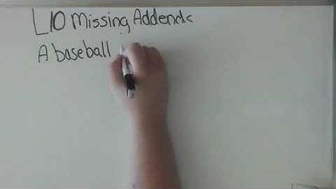 Saxon 5 Lesson 10.Missing addends