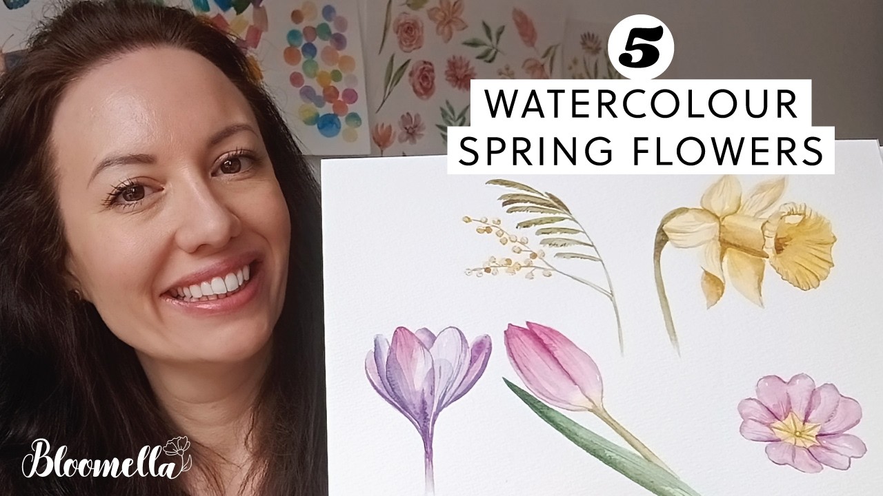 Spring Wildflowers in Watercolour Turtoial | Bloom in 5 🌸