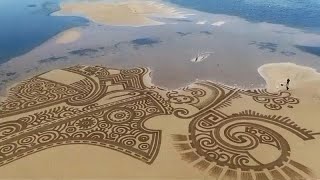 "Sand Art" - Hypnotisierende Bilder am Strand screenshot 2