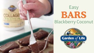 How To Make Chocolate Blackberry Snack Bars With Garden Of Life Gr Fed Collagen Protein