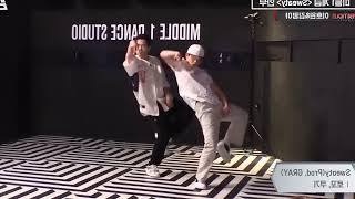 [mirrored] MBITIOUS Hoya and Pyoungya - 'Sweaty'- GRAY (그레이), Loco , Coogie choreography video